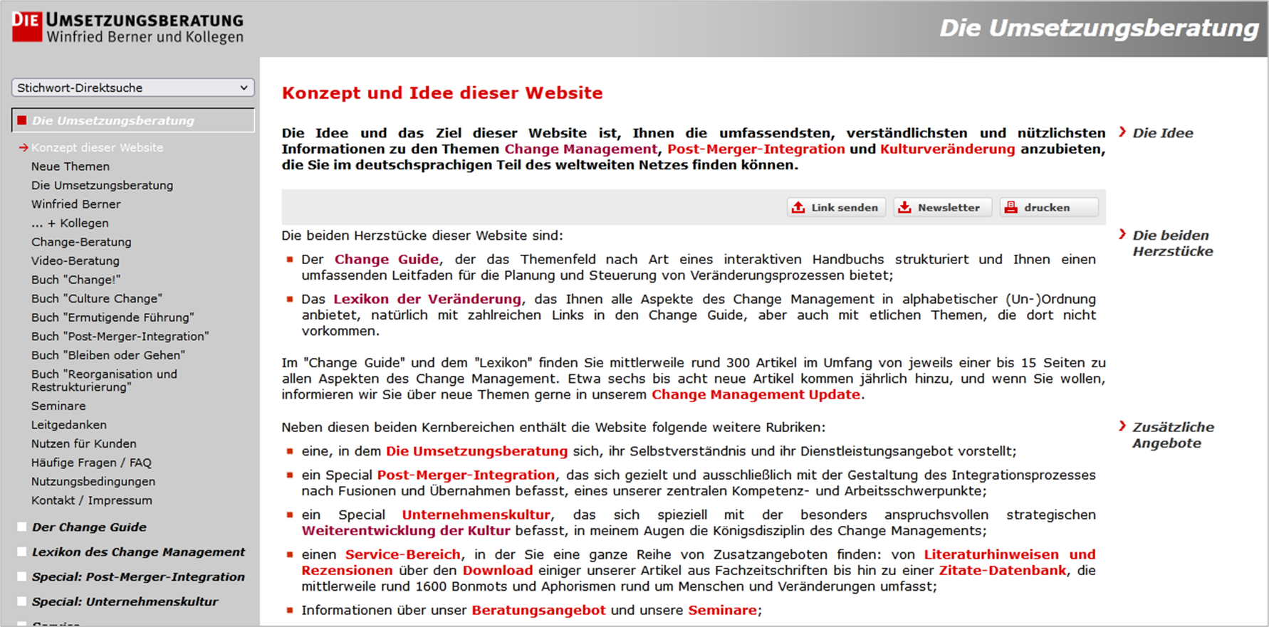 Screenshot der Website "Die Umsetzungsberatung"