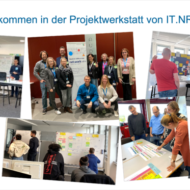Collage mit Bildern der Projektwerkstatt von IT.NRW